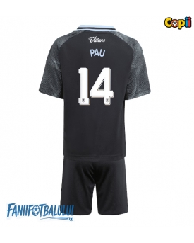 Aston Villa Pau Torres #14 Echipament de Fotbal Replică 2025-26 Copii Deplasare (+ Șorturi)